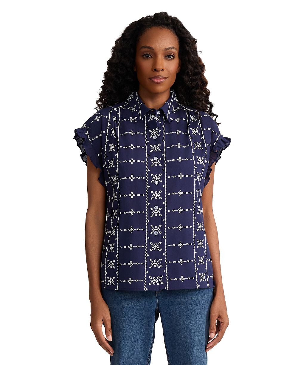 Женская блузка Jones New York Collared Neck Button-Front