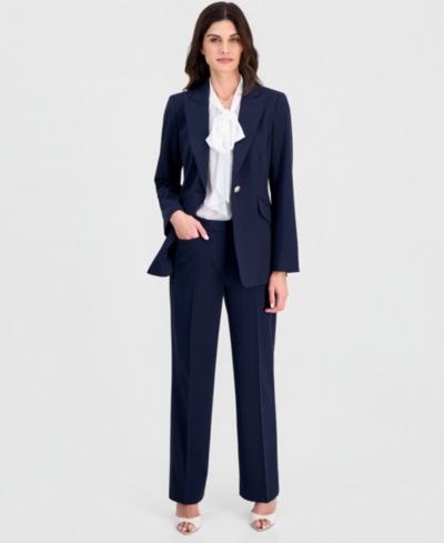 Женский блейзер Tahari ASL Petite Shoulder Padded One-Button