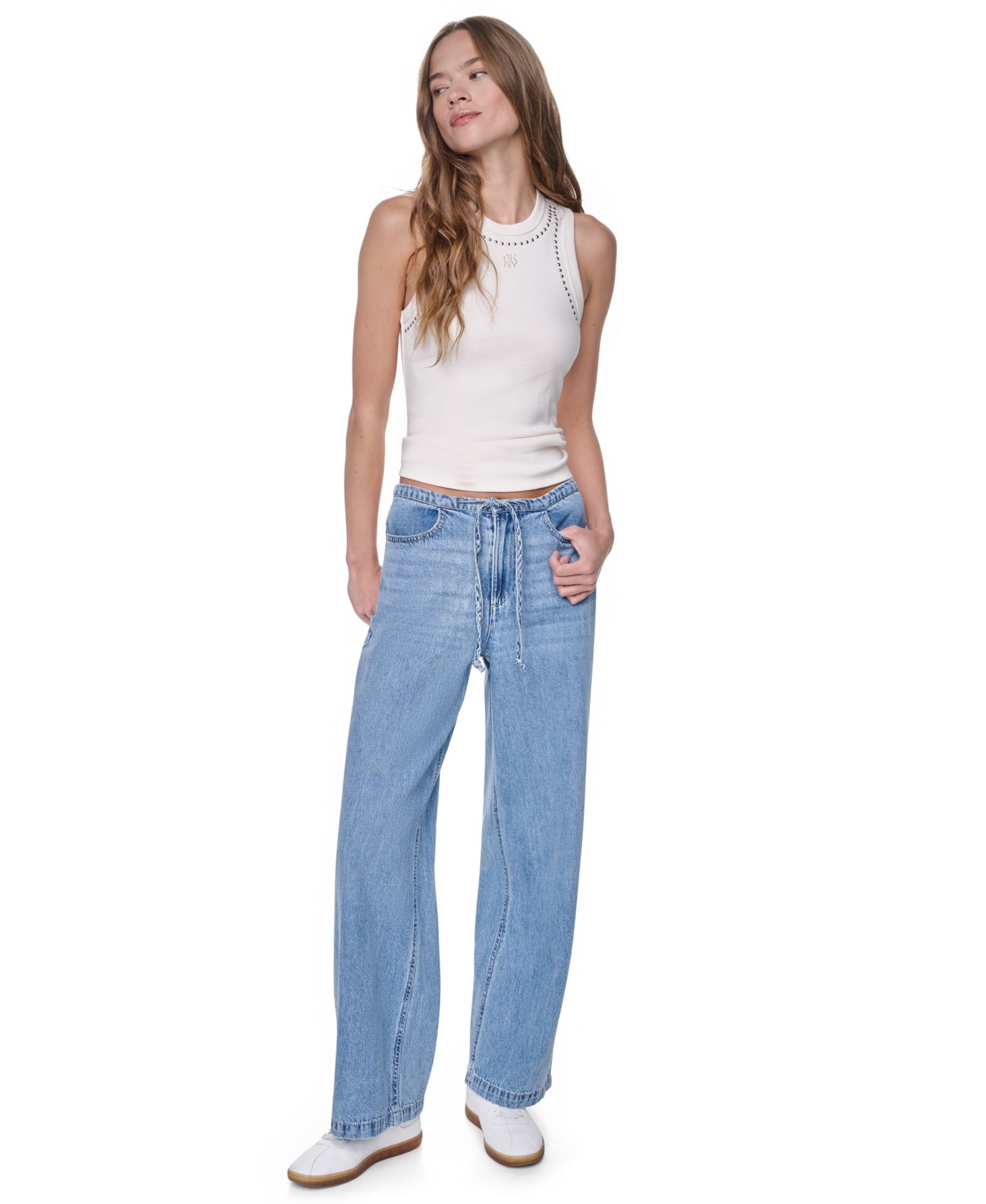 Женские джинсы DKNY Jeans Mid-Rise Flowy Relaxed Straight