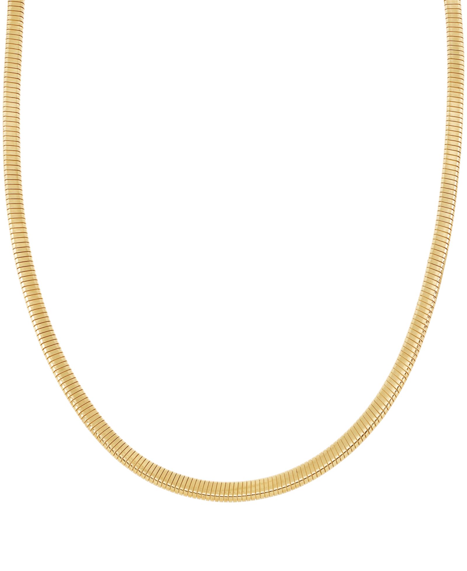 Золотая цепь Italian Gold Lightweight Tugogas Omega 18" 18k Yellow Gold-Plated Sterling Silver