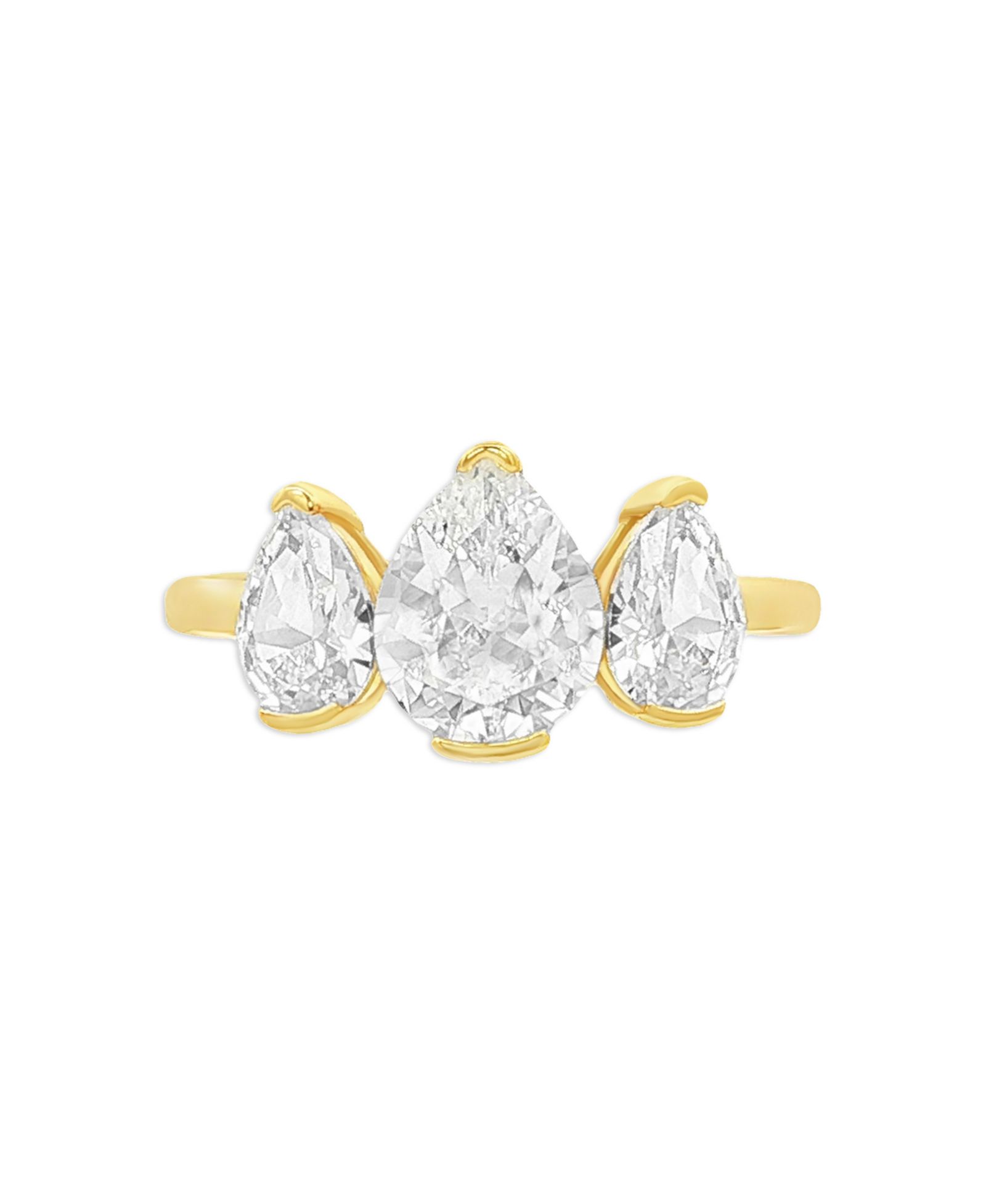 Giani Bernini Gold Plated Three Stone Ring