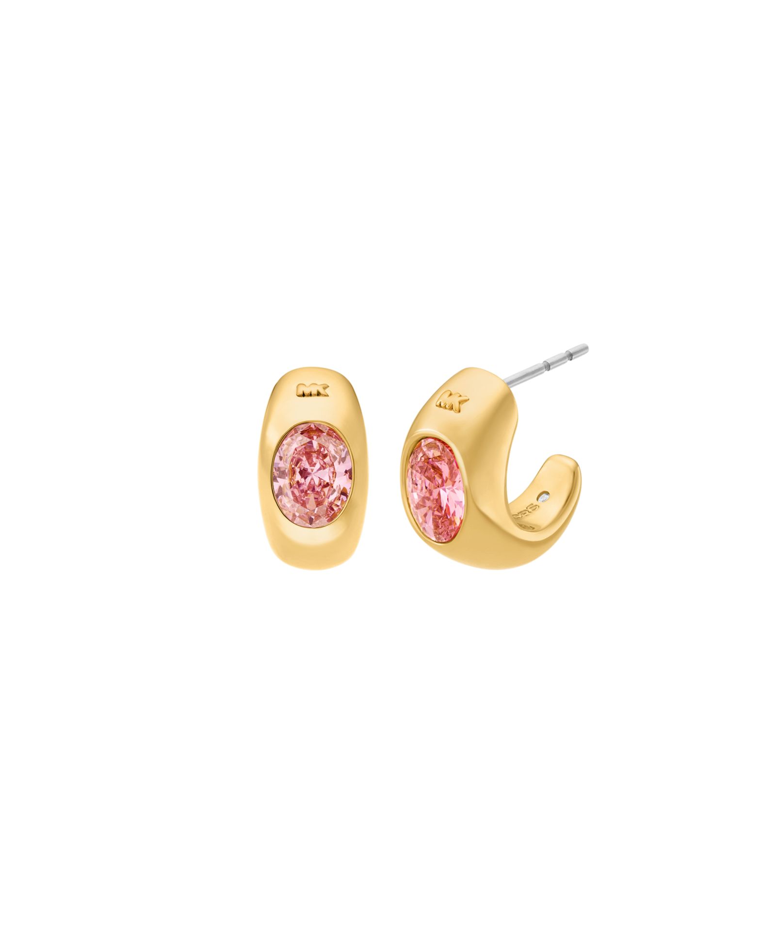Michael Kors серьги-кольцо Oval Stone Huggie