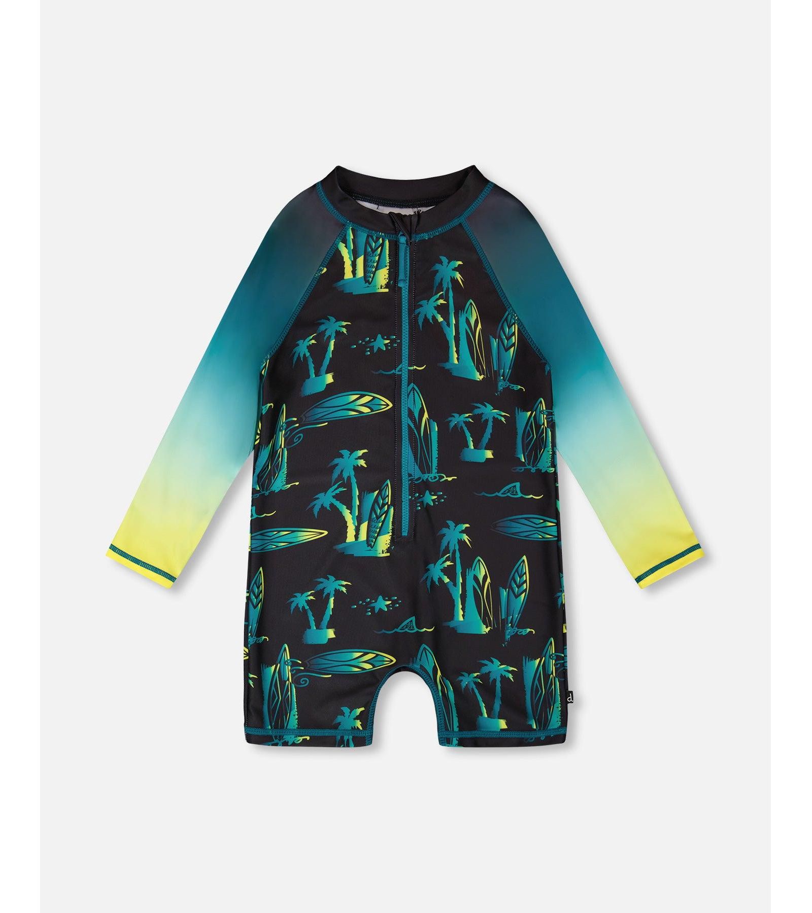 Рашгард Deux par Deux Baby Boys One-Piece Long Sleeve Surf Print