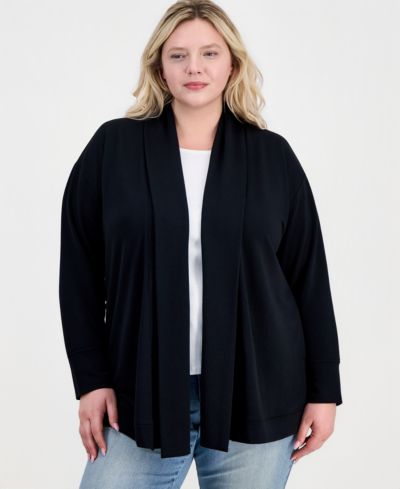 Style & Co Plus Size LuxLounge кардиган из футера, эксклюзив Macy's