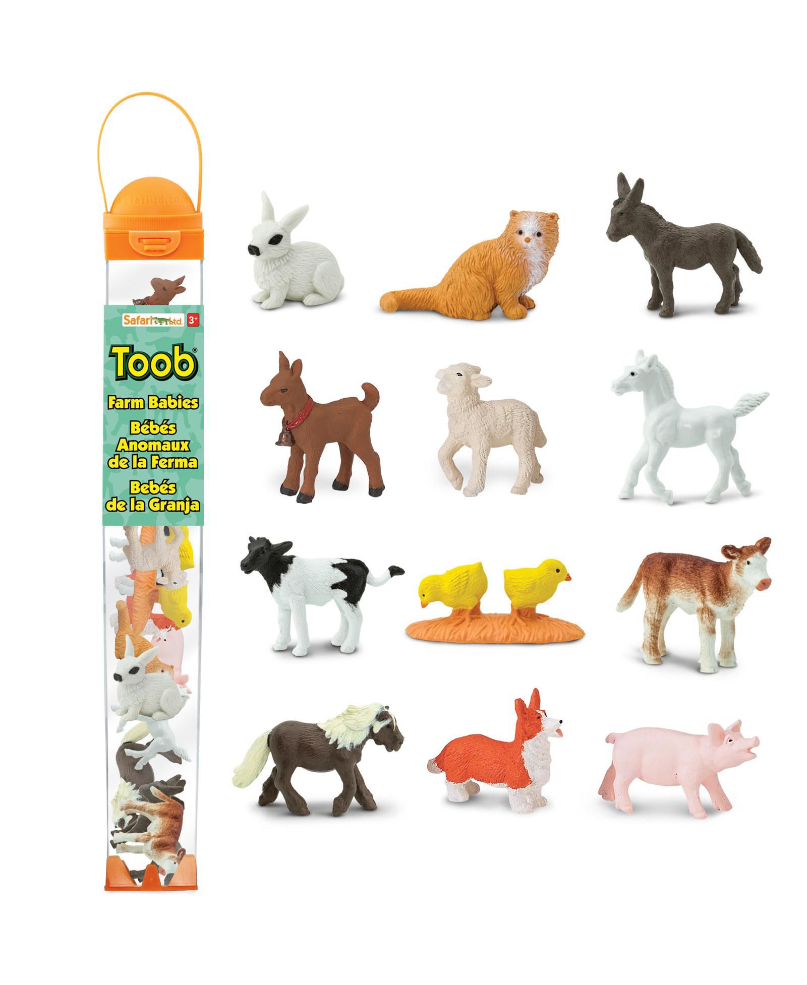 Набор из 12 фигурок Safari Ltd. Farm Babies ручной росписи, от 3 лет