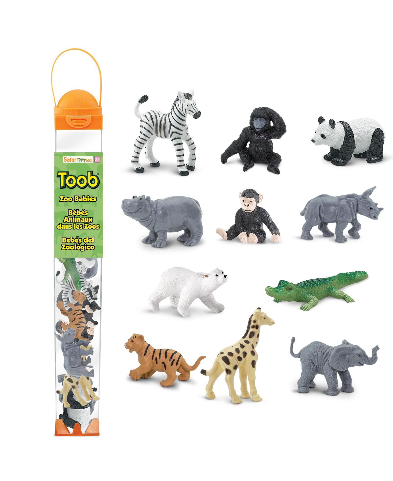 Набор из 11 фигурок Safari Ltd. Zoo Babies, раскрашенных вручную, для детей от 3 лет