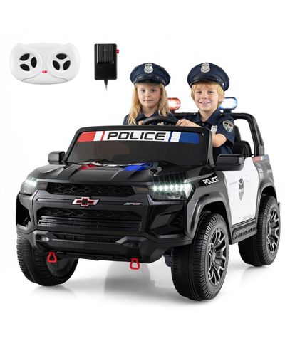 Детская игрушка Mecale 24V 2-Seater Ride on Police Car 4WD Chevrolet с мегафоном и LED мигающим светом