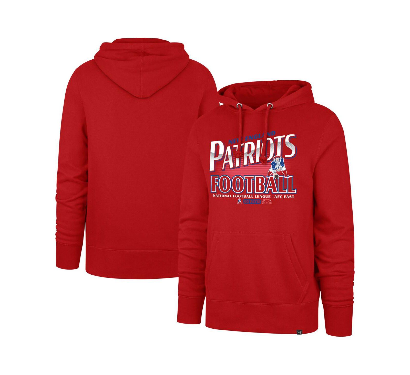 '47 Brand Мужское худи New England Patriots Regional Headline, красный