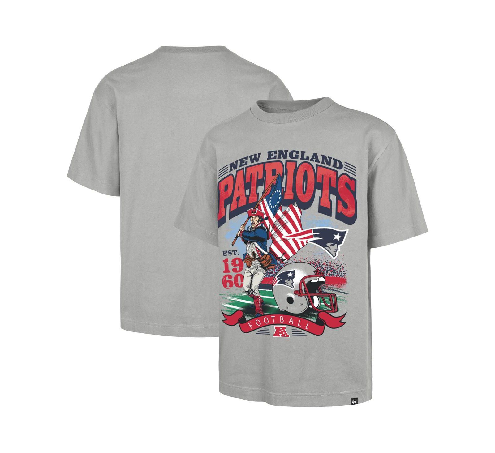 '47 Brand Мужская футболка New England Patriots Gray