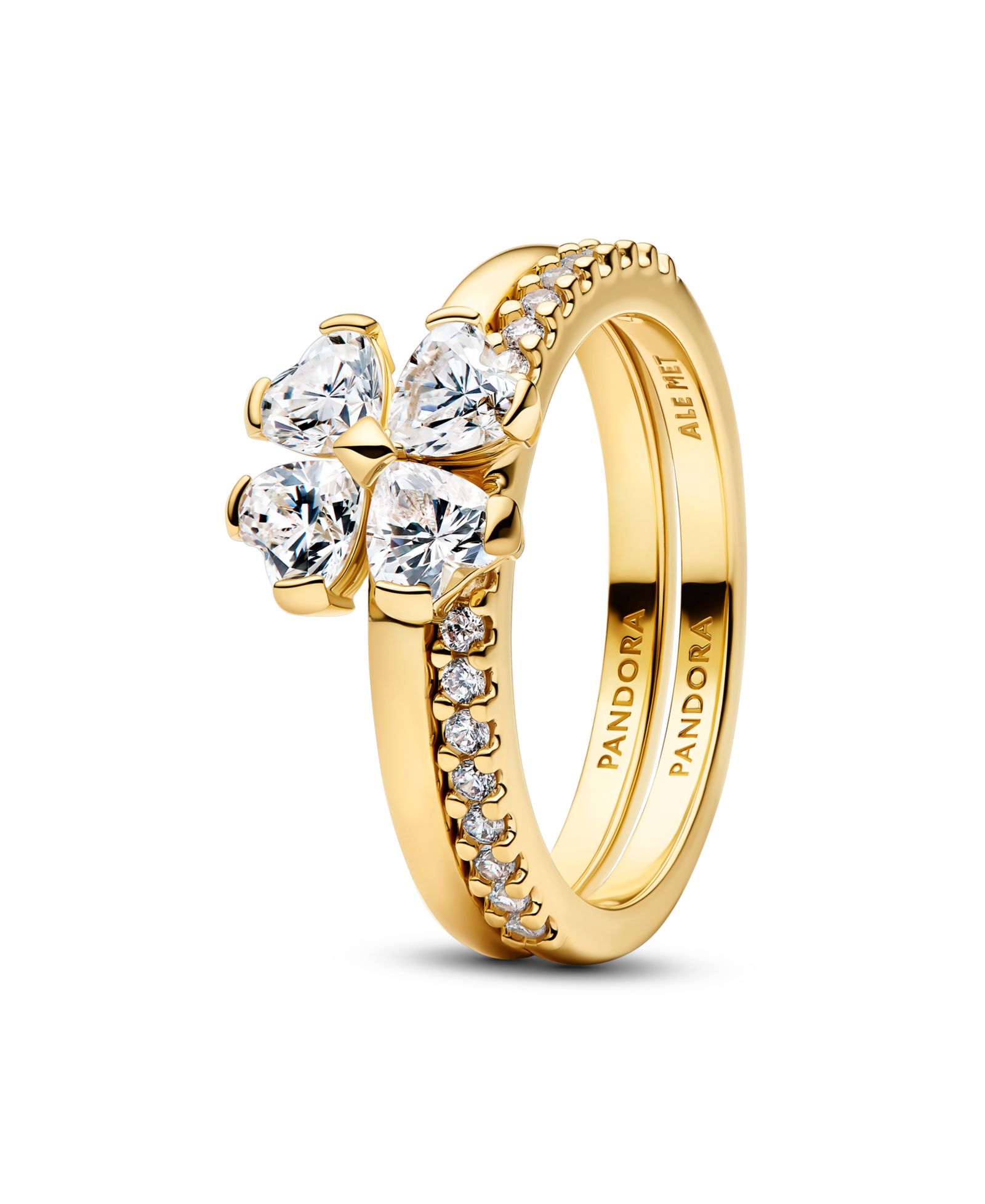 Разделительное кольцо Pandora Sparkling Lucky Clover