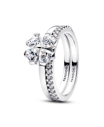 Pandora кольцо Sparkling Lucky Clover Splittable