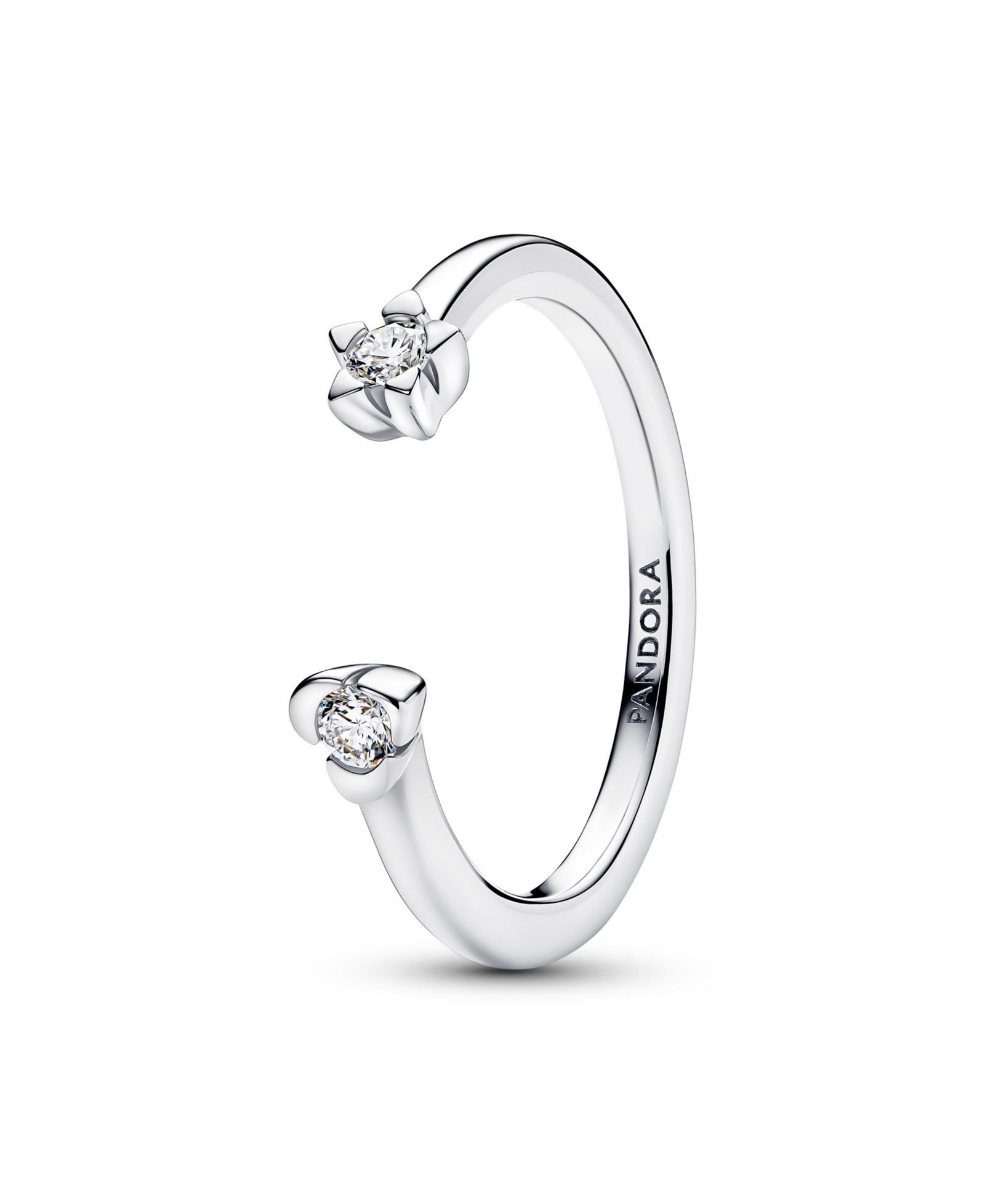 Кольцо Pandora Talisman из стерлингового серебра с выращенным бриллиантом, сердцем и звездой