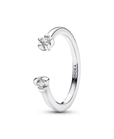 Pandora Talisman Sterling Silver Lab-Grown Diamond Heart Star Open Ring