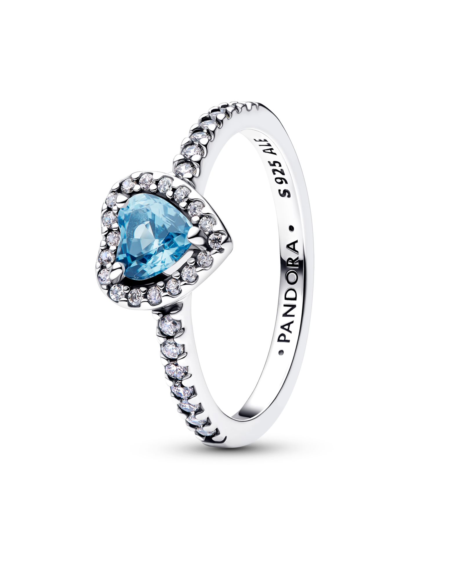 Кольцо Pandora Elevated Princess Colored Heart