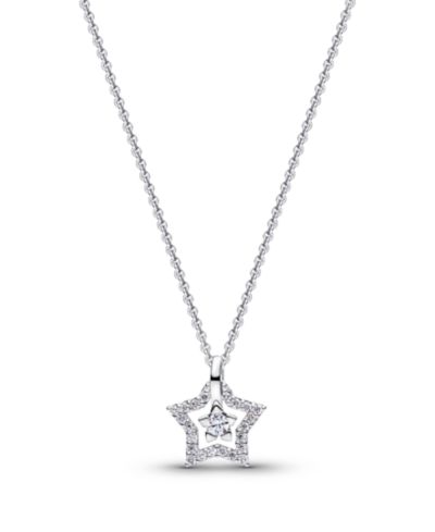 Pandora Talisman Sterling Silver Lab-Grown Diamond Star Pendant Necklace