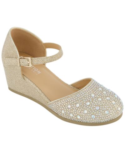 Девичьи туфли на каблуке Kenneth Cole Reaction Crystal-Embellished Ankle-Strap Wedge
