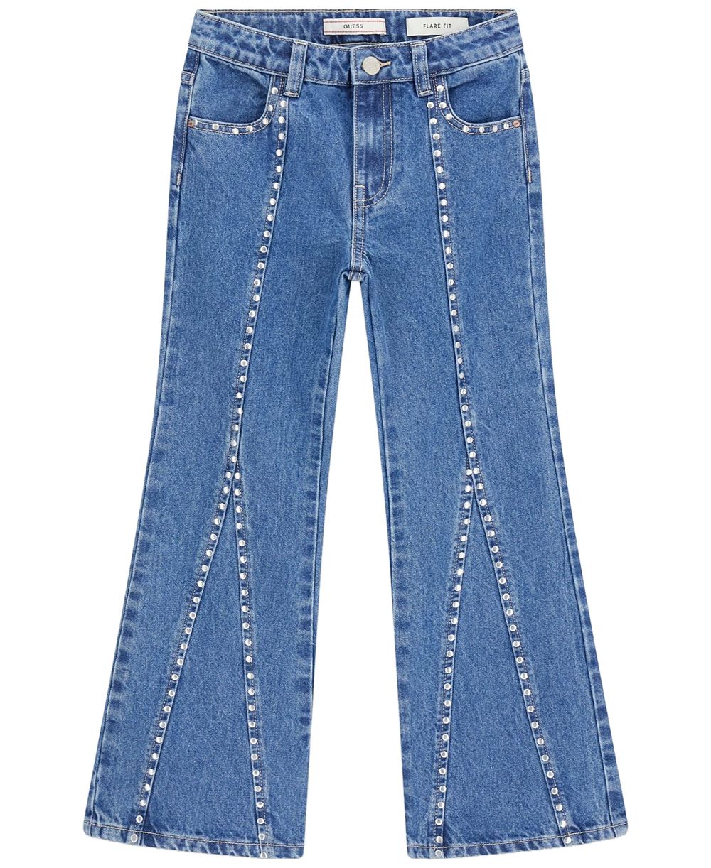 Джинсы GUESS Girls' Wide-Leg Denim