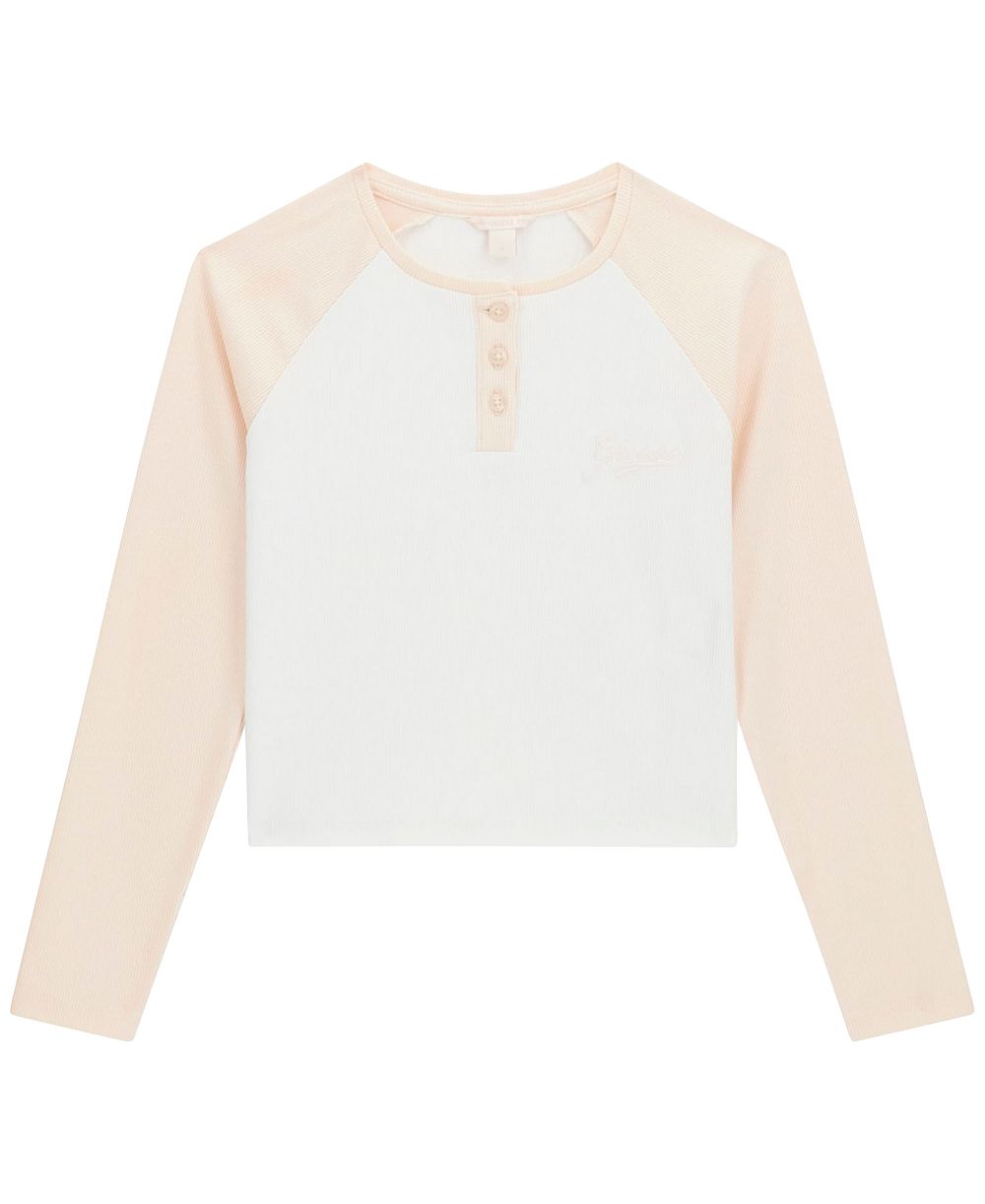 Футболка GUESS для девочек Slim-Fit Raglan с длинным рукавом