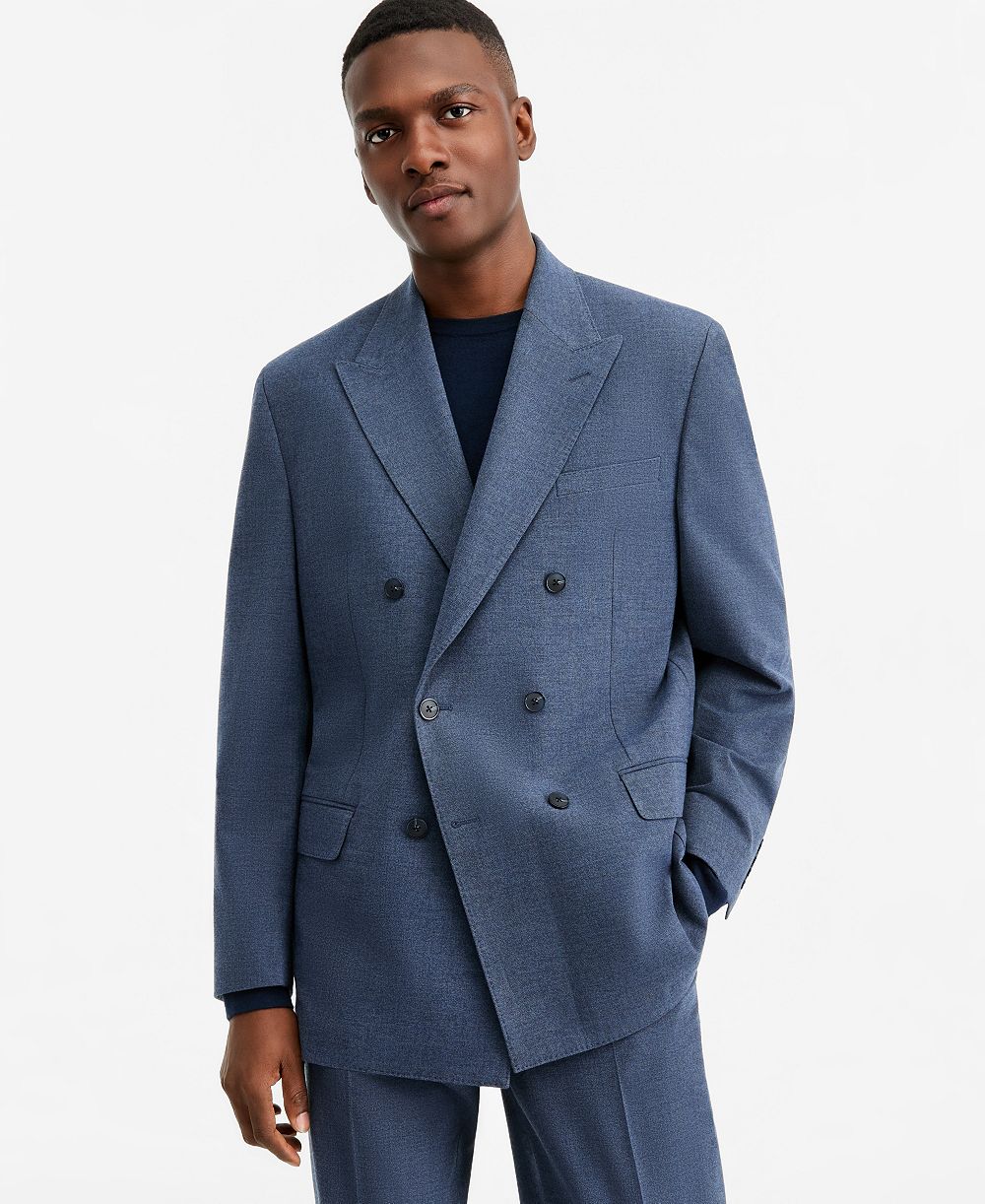 Calvin Klein Men's Relaxed Double-Breasted Suit Jacket