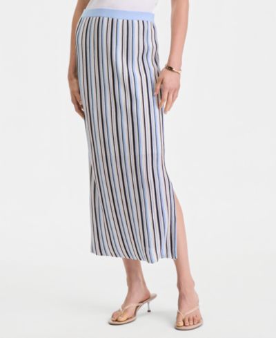 I.N.C. International Concepts Women's Multi Stripe Sweater Skirt, Macy's Exclusive