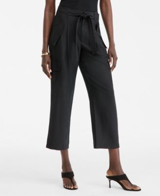Женские укороченные брюки карго с ремнем I.N.C. International Concepts Women's Cropped Belted Cargo