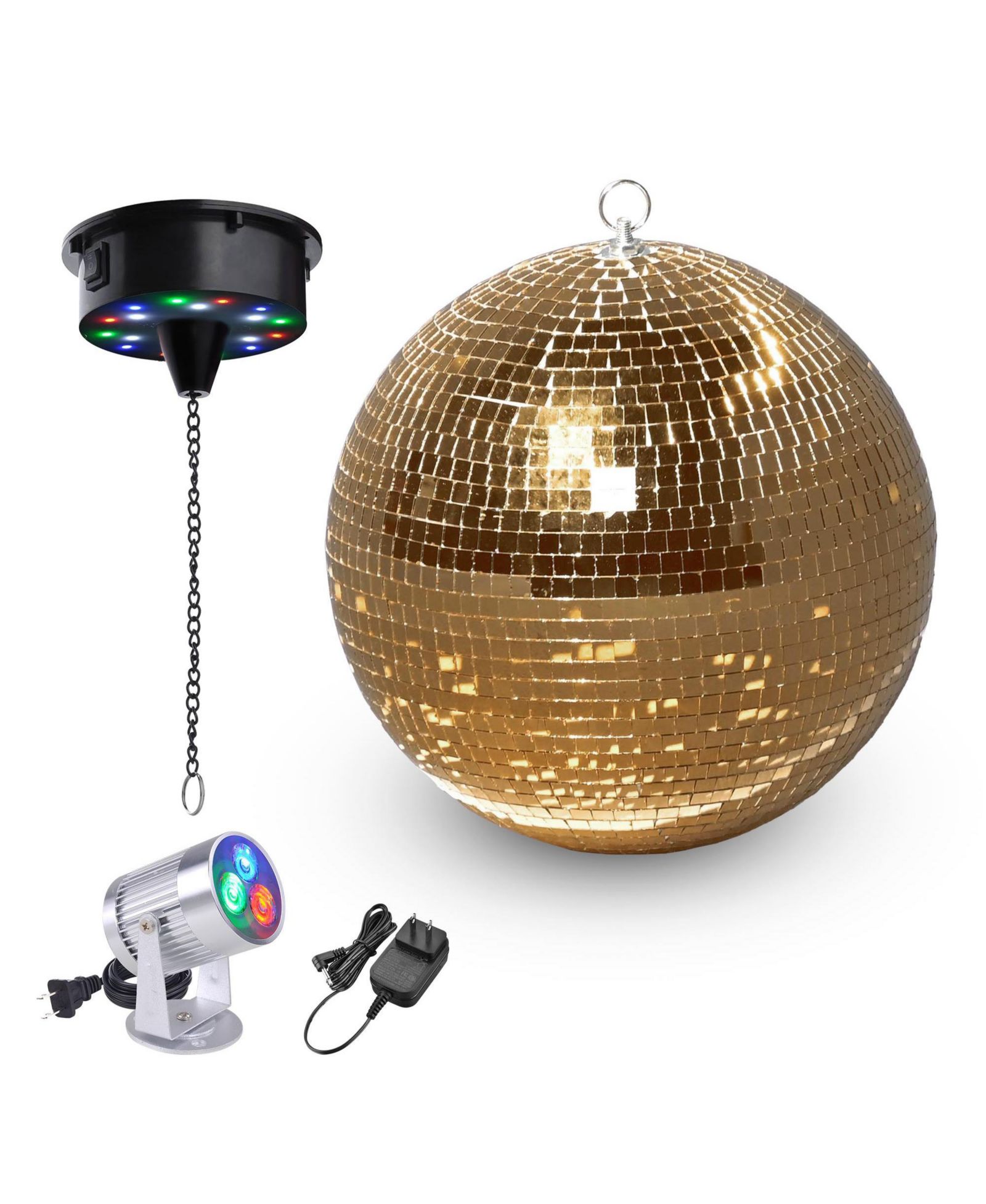 Yescom 12" диско-шар RGB прожектор с мотором
