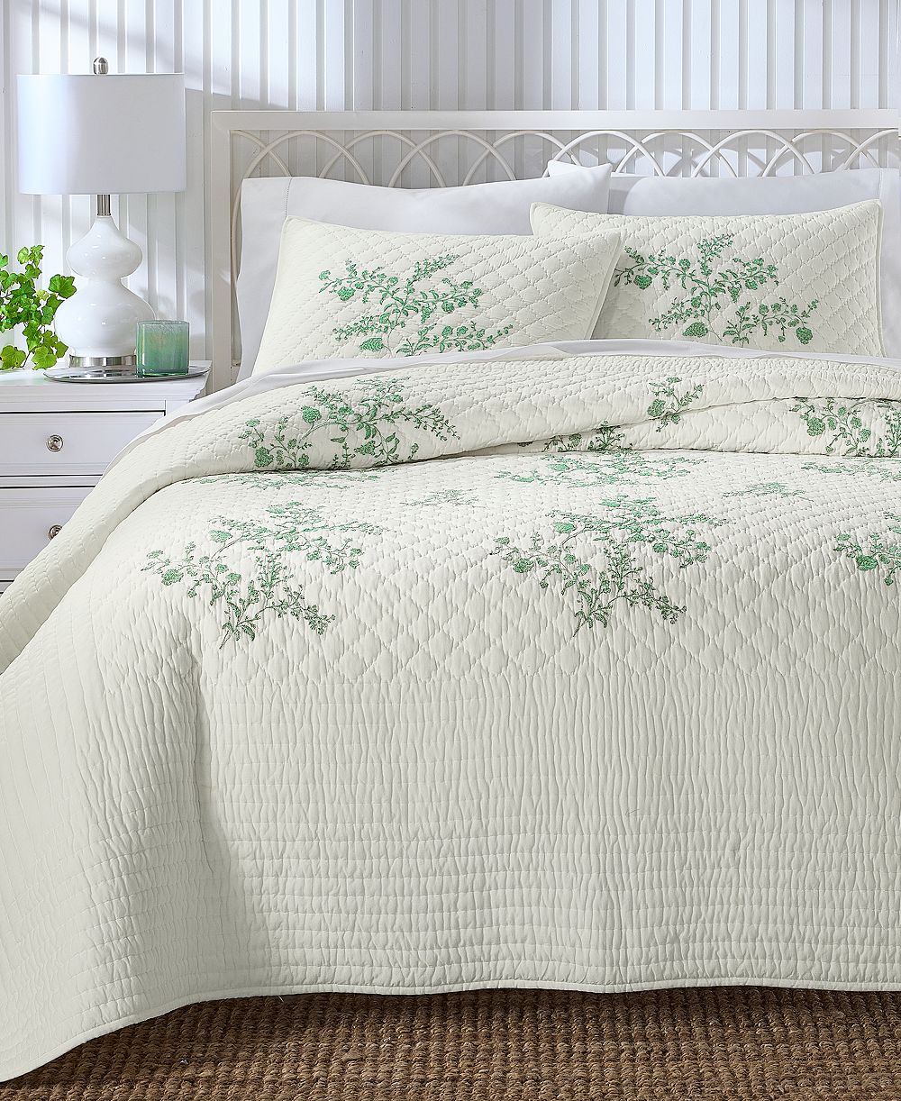 Комплект стеганого одеяла Charter Club Eden Embroidered, 3-Pc. Quilt Set, King