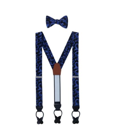 Мужской набор TRAFALGAR Christian the Romantic Brocade Silk Suspenders и Bow Tie
