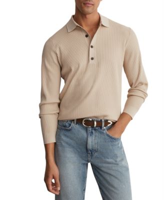 REISS мужская рубашка поло с рифленым трикотажем Admiral