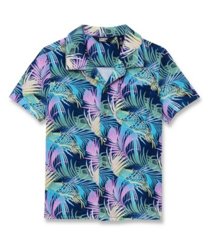 Lands' End Little And Big Boys Short Sleeve Slub Camp Shirt