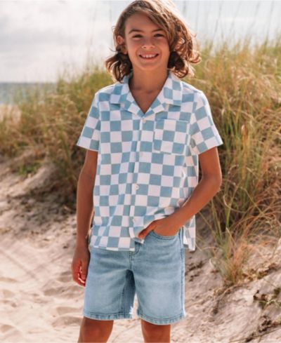 Blue/white check