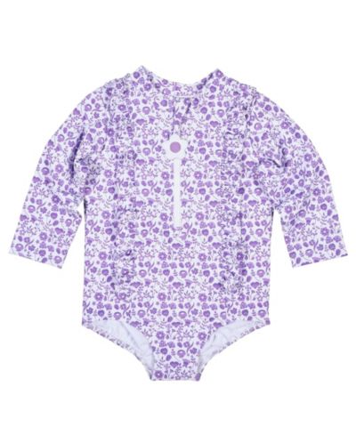 Детский рашгард Florence Eiseman Floral Print One Piece с рюшами