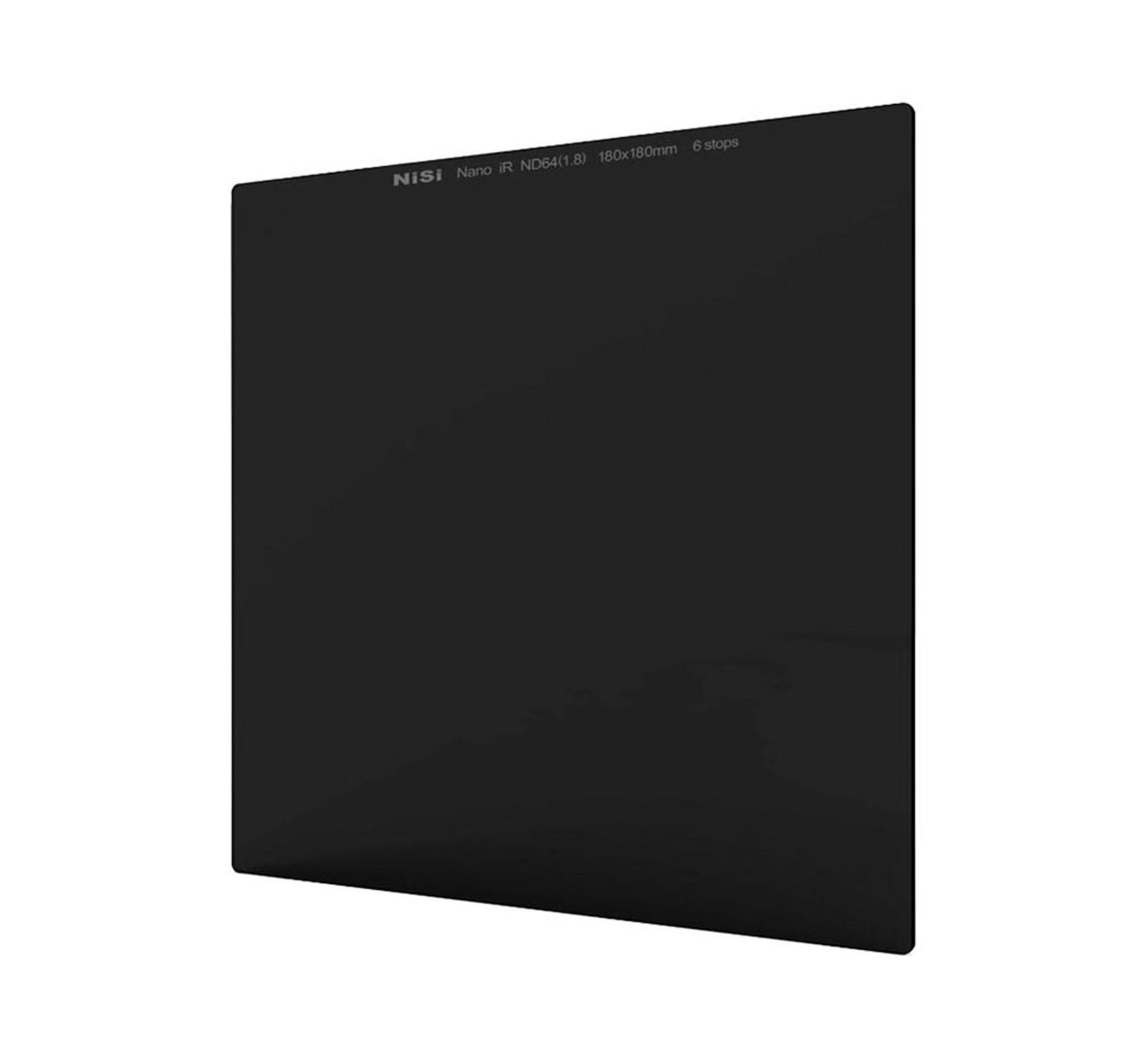 Стеклянный светофильтр NiSi 180x180mm Nano IR ND64 1.8 6 Stop Neutral Density