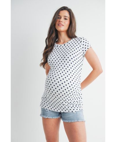 Футболка Hello Miz Maternity Short Sleeve Crewneck Polka Dot