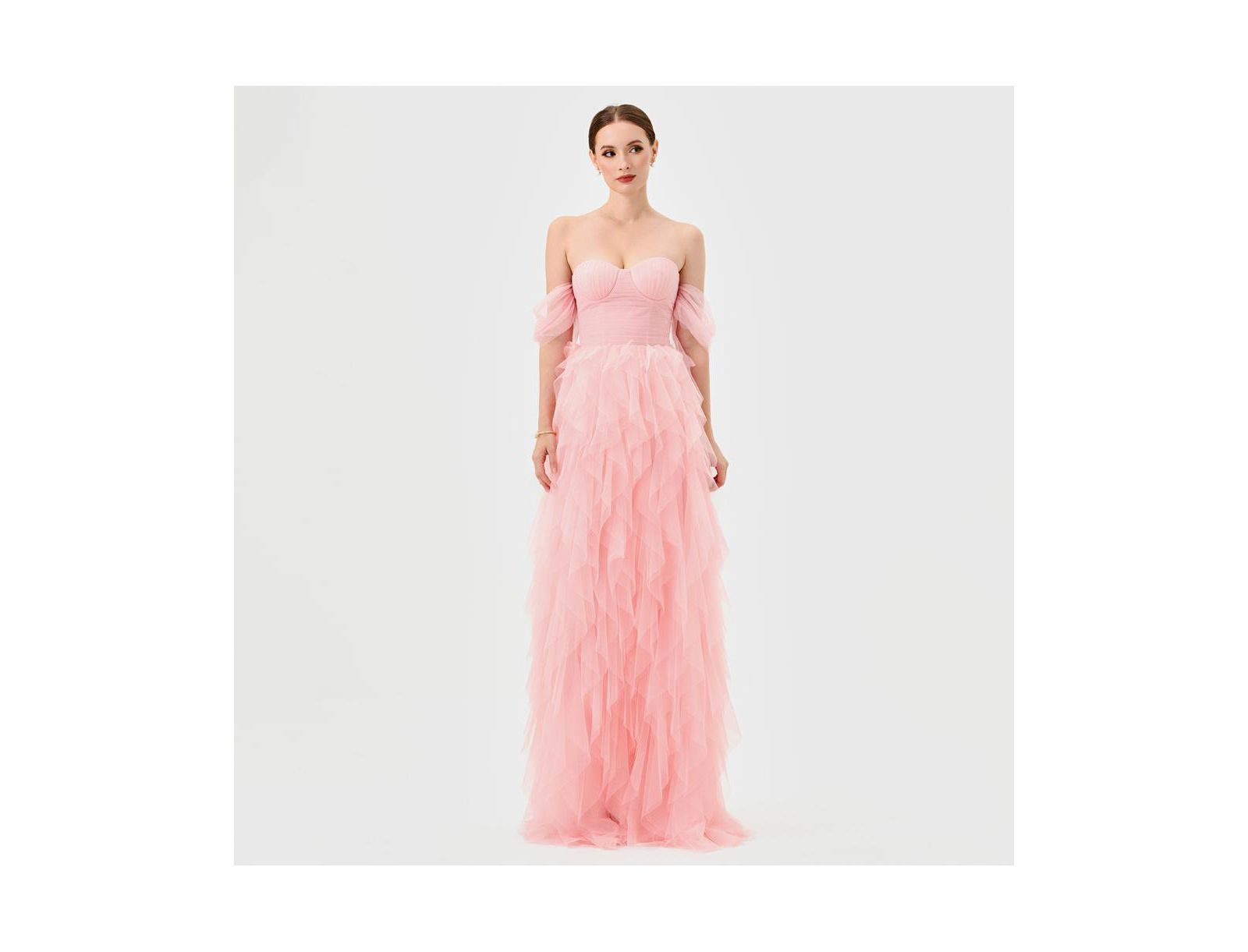 BARIANO Женский Lili Off Shoulder Ruffle Gown
