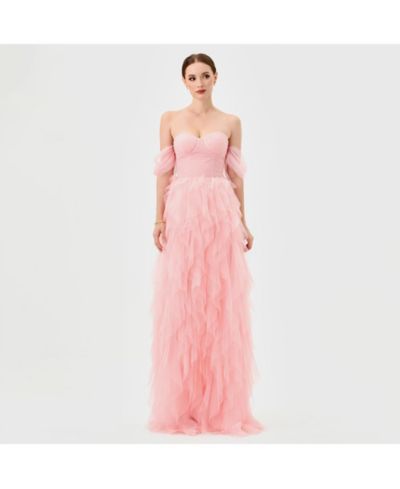 BARIANO Женский Lili Off Shoulder Ruffle Gown