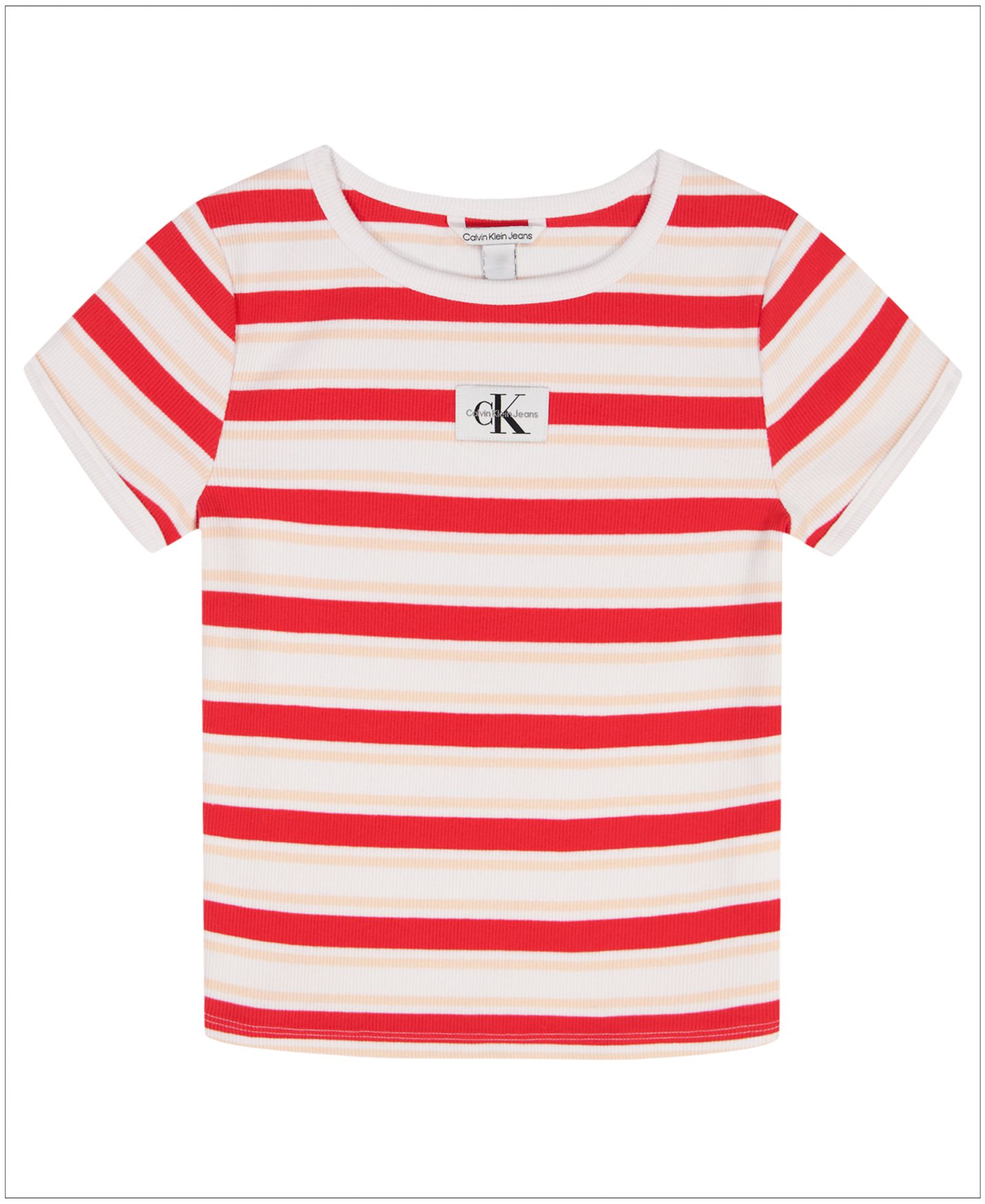 Calvin Klein Детский 7-16 Striped Round Neck T-Shirt