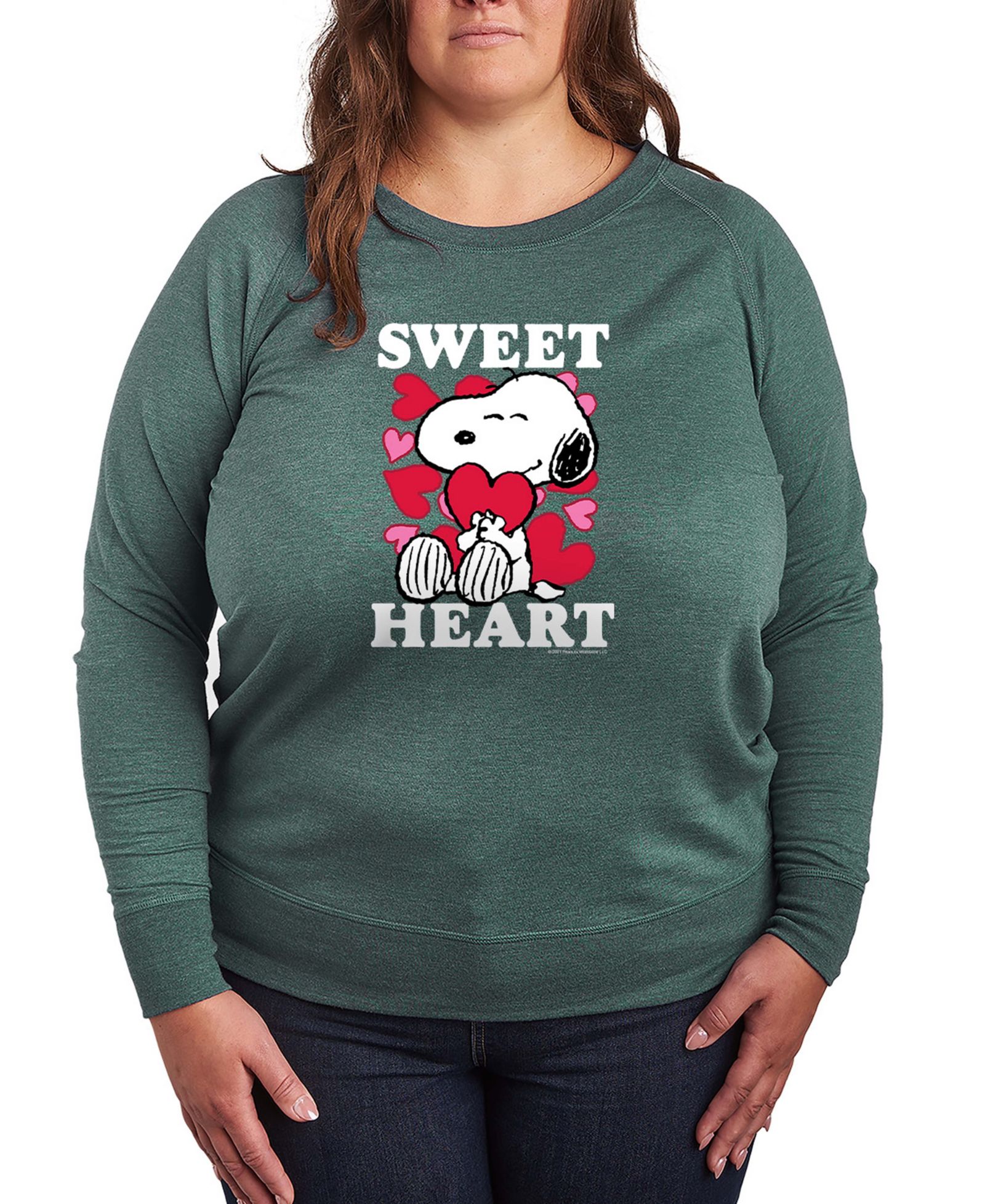 Женская футболка Hybrid Apparel Peanuts Snoopy Sweet Heart Valentine из футера