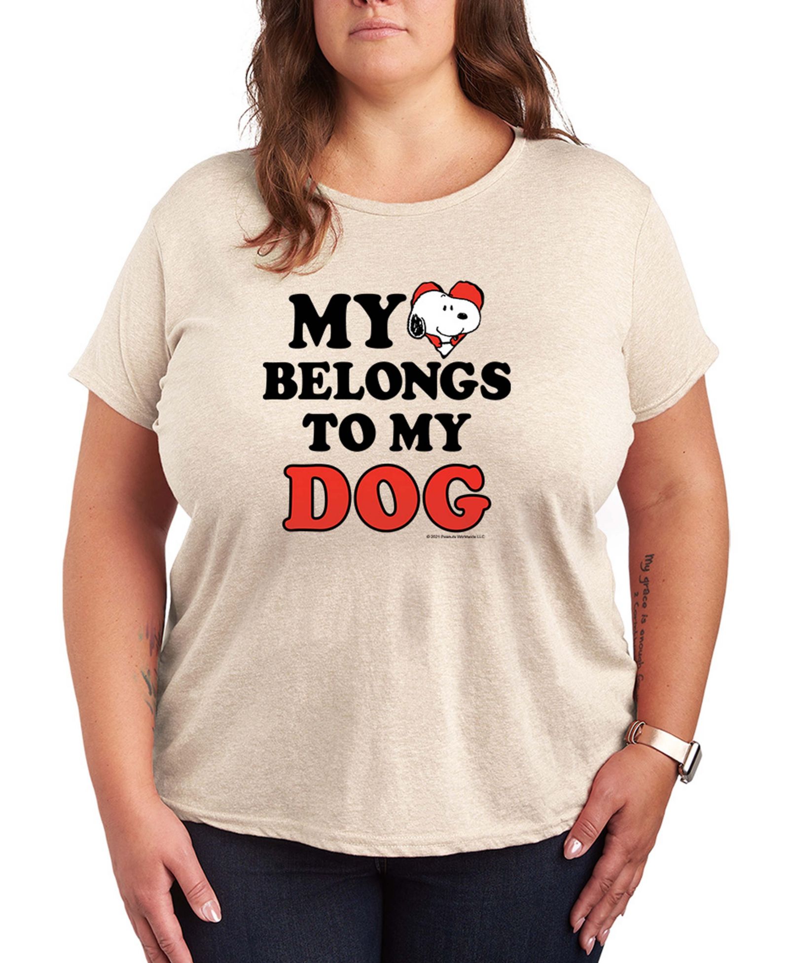 Женская футболка Hybrid Apparel Peanuts Snoopy, с коротким рукавом