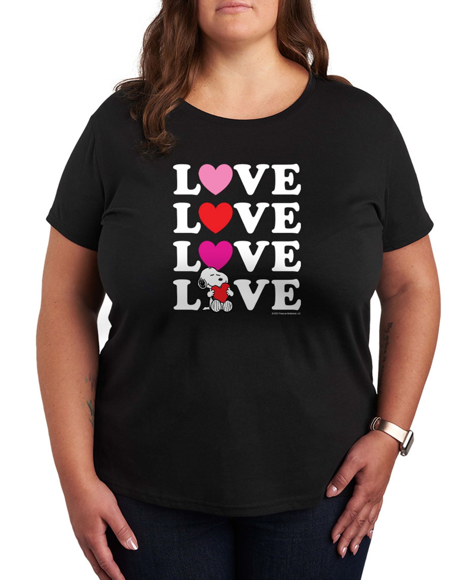 Hybrid Apparel Женская футболка Peanuts Snoopy Valentine