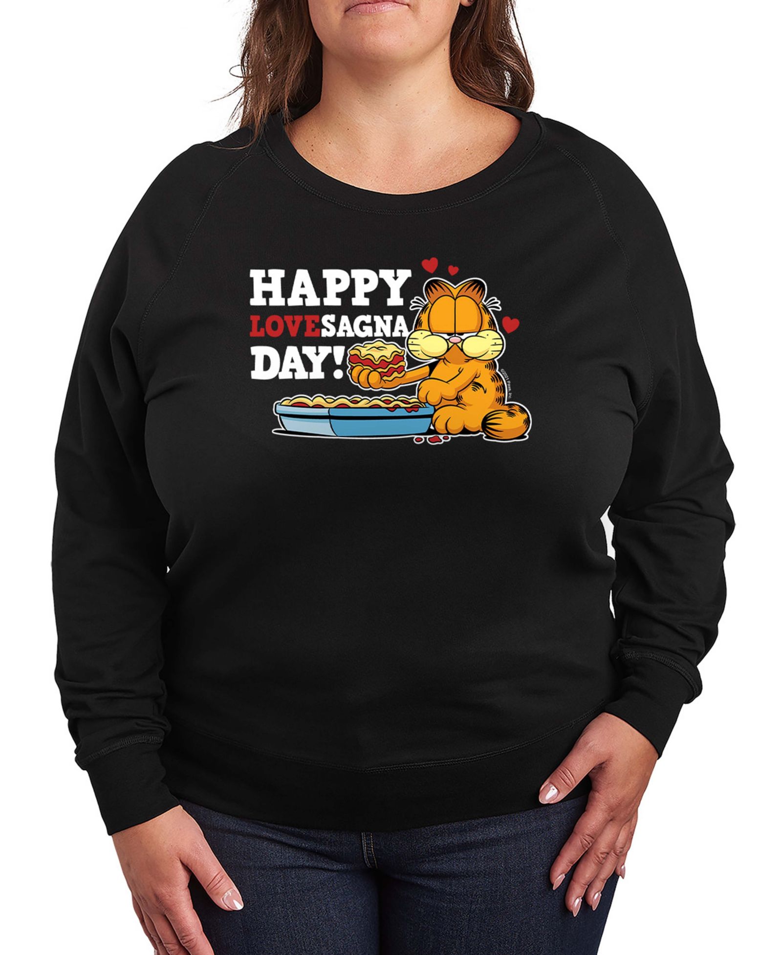 Женская футболка Hybrid Apparel Garfield Happy Lovesagna Day из футера