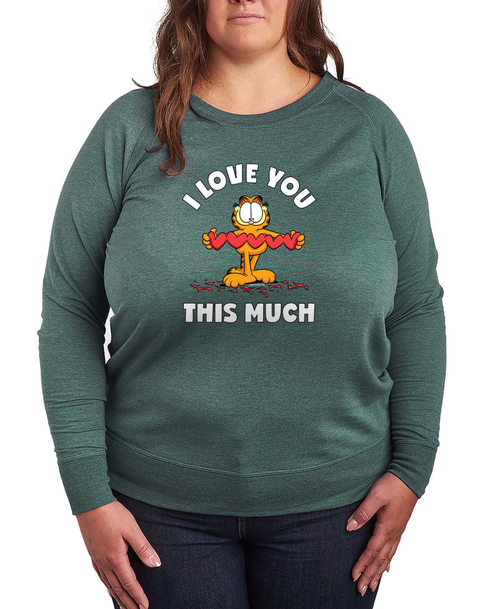 Футболка Hybrid Apparel Women's Garfield I Love You This Much French Terry Long-Sleeve