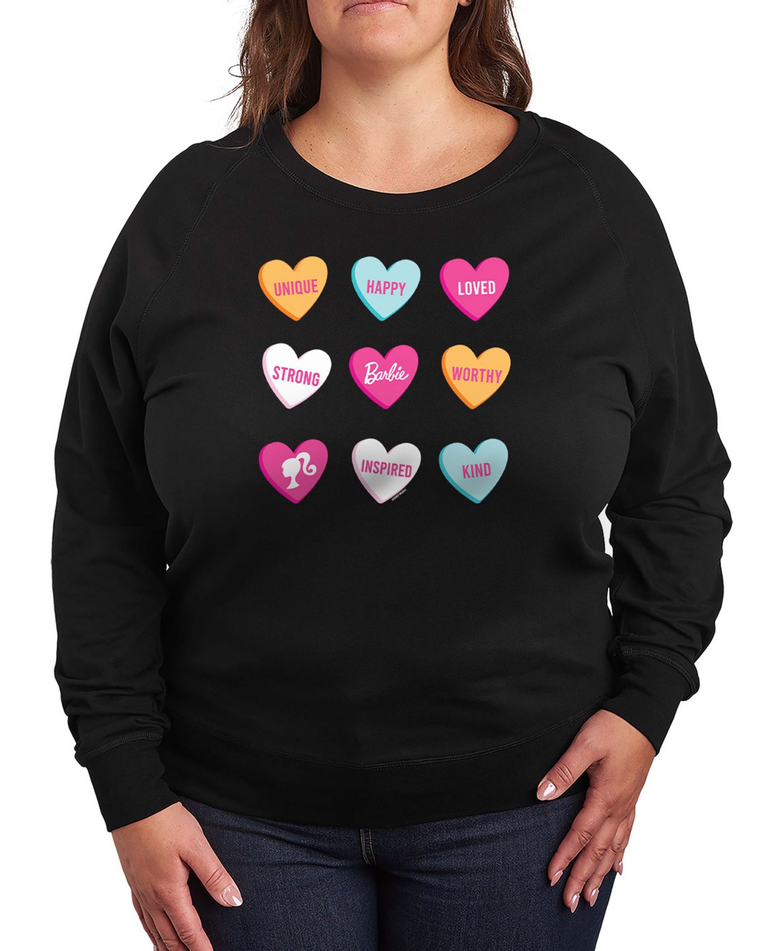 Женский лонгслив Hybrid Apparel Barbie Valentine Candy Hearts French Terry