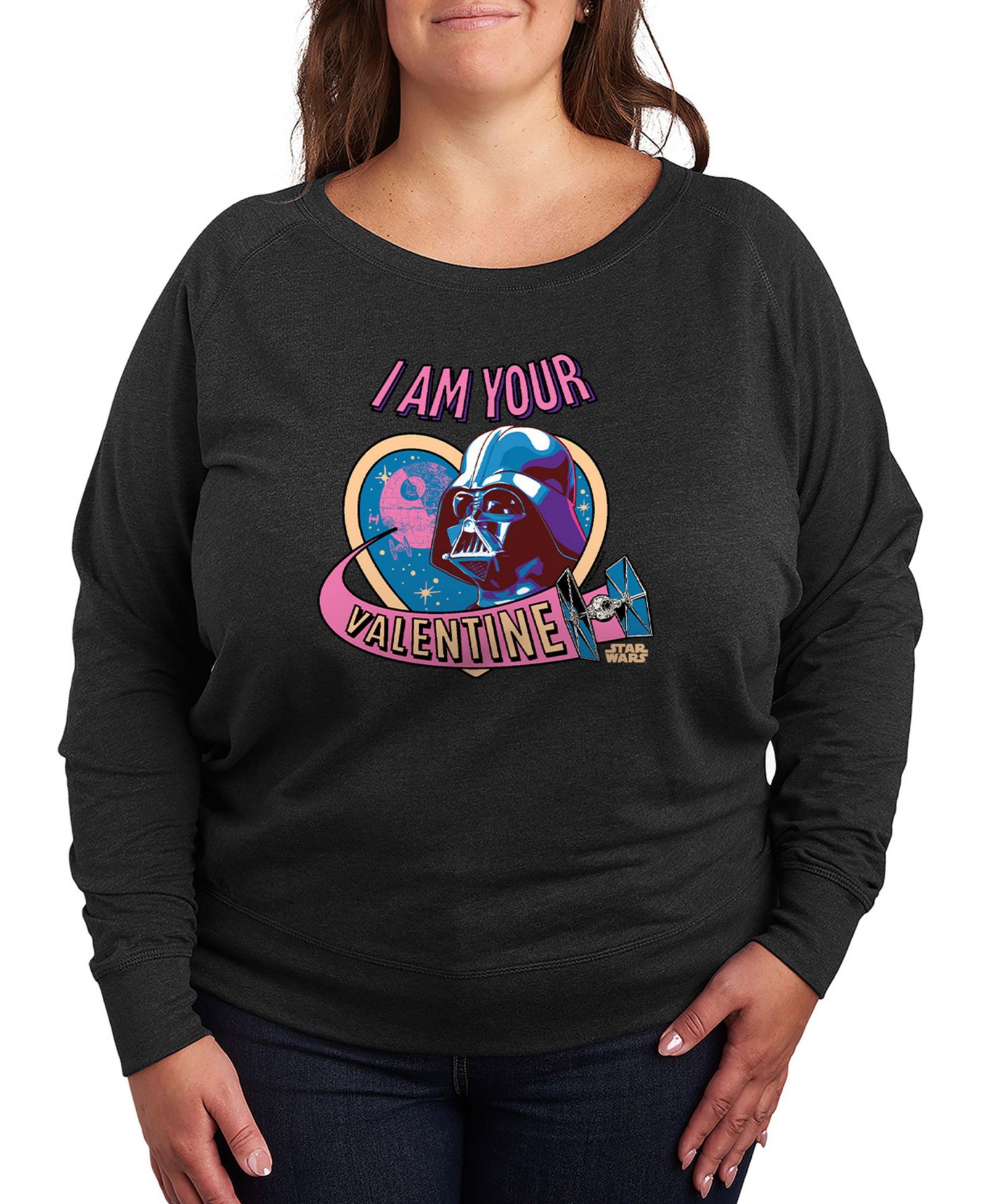 Женская футболка Hybrid Apparel Star Wars Darth Vader I Am Your Valentine из футера с длинным рукавом