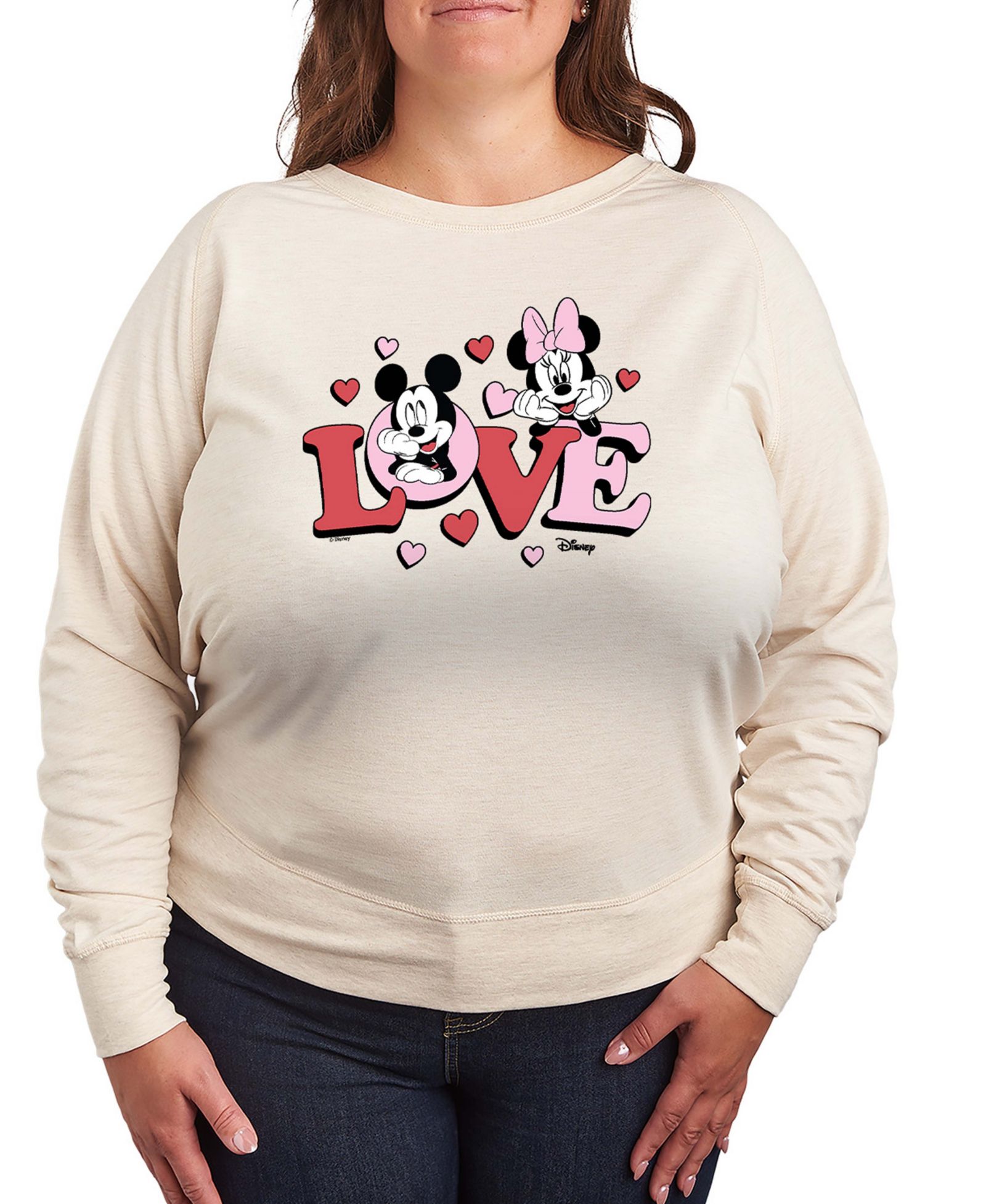 Женская футболка Hybrid Apparel Mickey Minnie French Terry Long-Sleeve