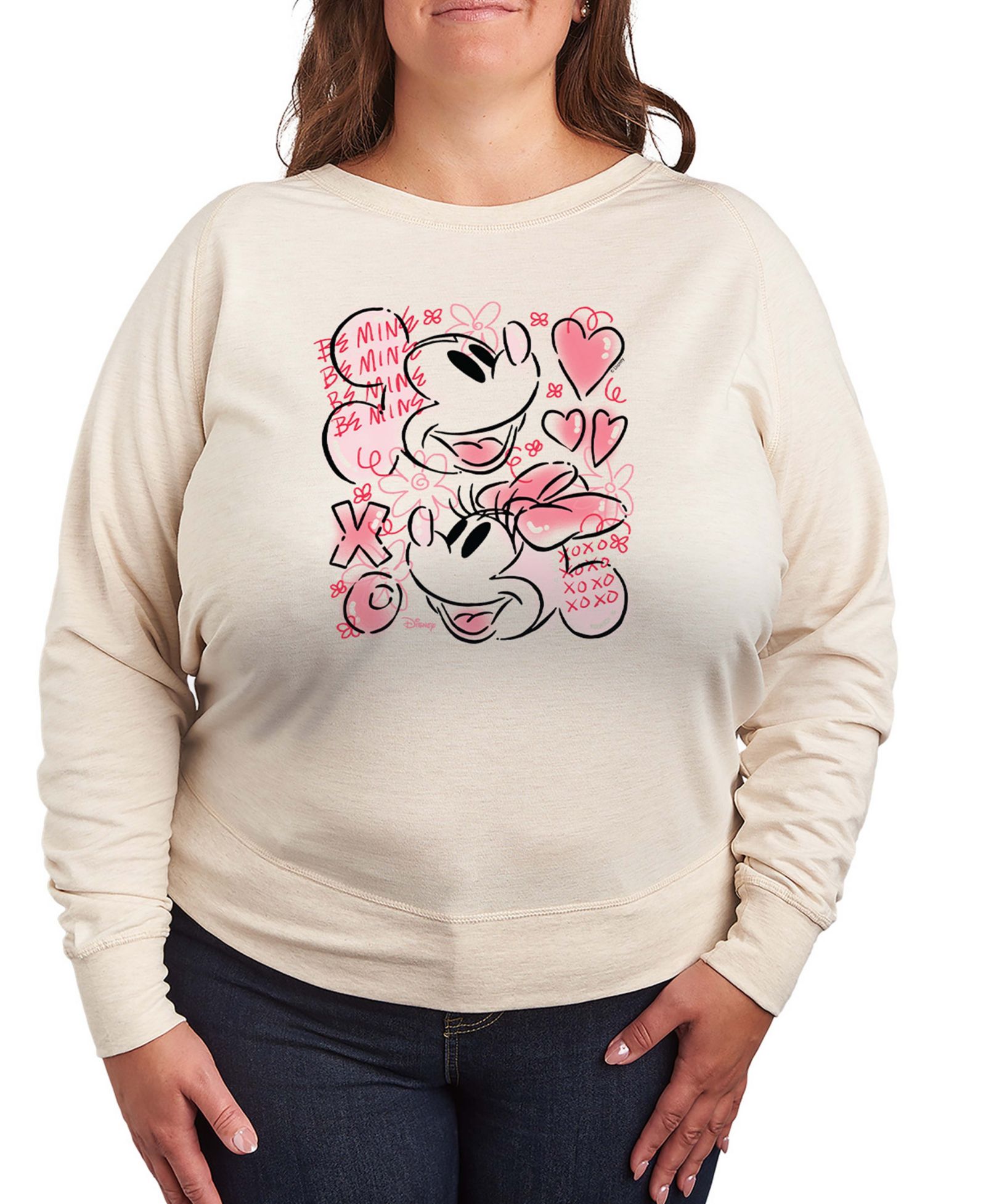 Hybrid Apparel Женская футболка Mickey And Minnie Be Mine Xoxo из футера