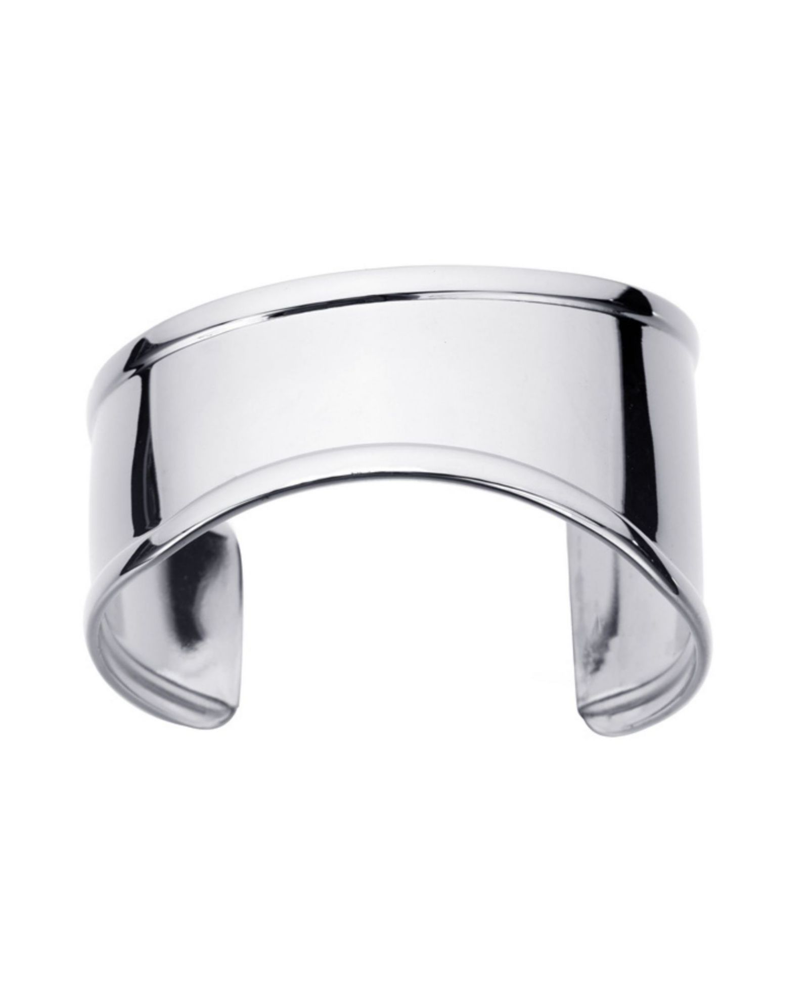 ADORNIA Tarnish Resistant Silver Tall Curve Cuff Bracelet