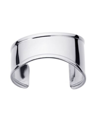 ADORNIA Tarnish Resistant Silver Tall Curve Cuff Bracelet