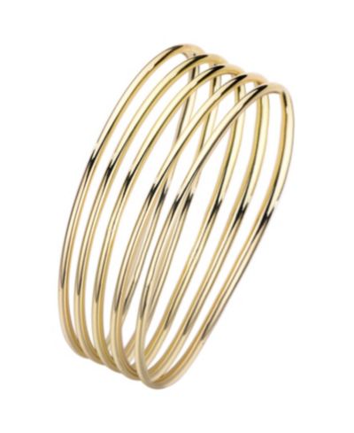 Набор браслетов ADORNIA Gold 5-Piece Tube Bangle