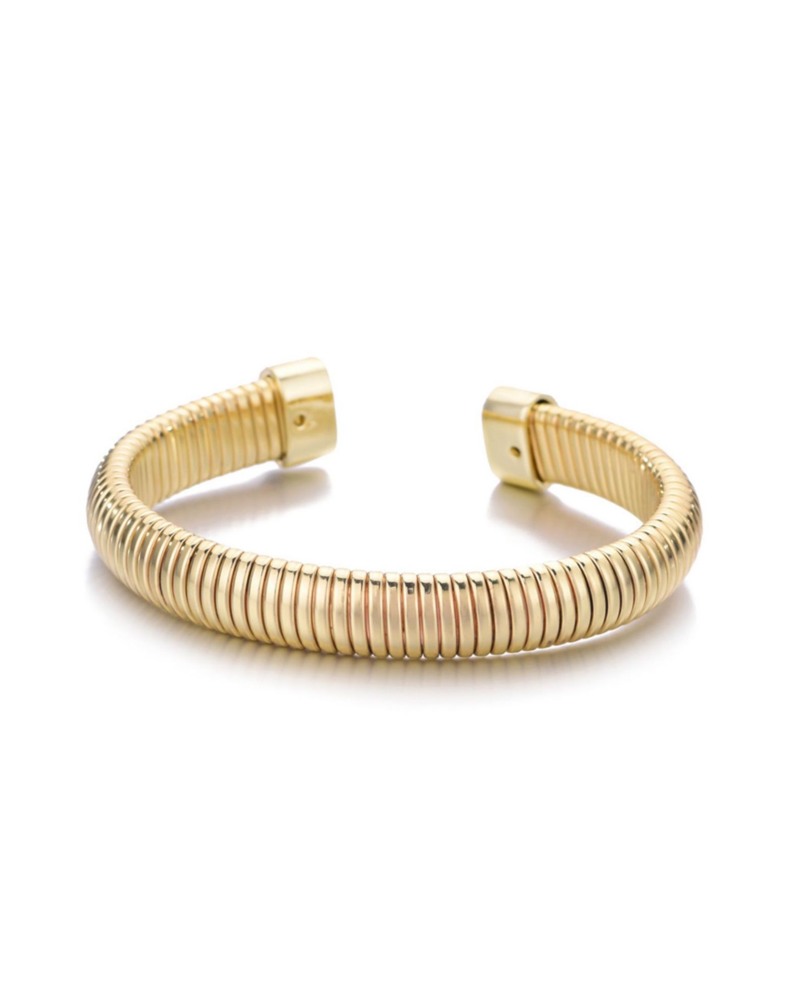 ADORNIA Золотой браслет Omega Coil Cuff